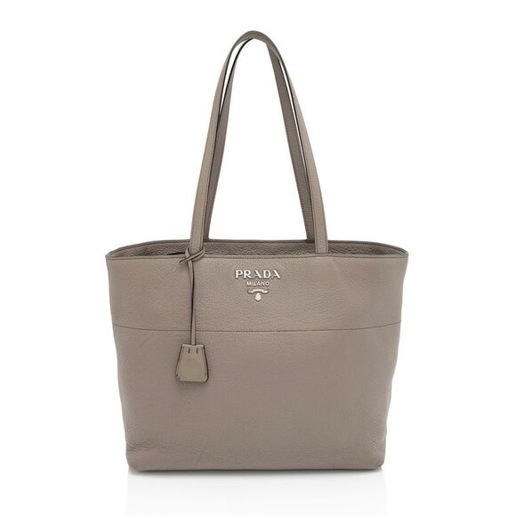 Prada Grained Leather Shopping Tote - Picture 1 of 15